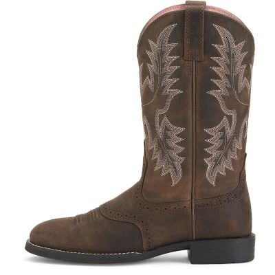 Ariat Heritage Stockman - Western Laarzen DonkerBruin Dames - 10901-117